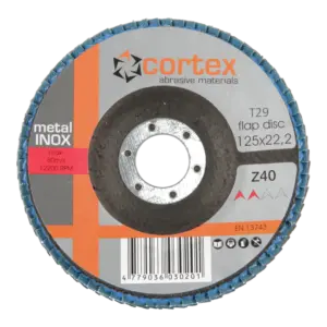 Flap disc zirconia  CORTEX Standard T29, 125 x 22.2 mm (conical)