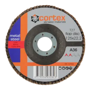 Flap disc CORTEX Standard T27, 125 x 22.2 mm (flat)