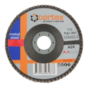 Flap disc CORTEX Standard T29, 125 x 22.2 mm (conical)
